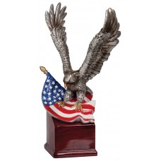 EGL76   Eagle and Flag on Resin Base 